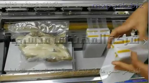 ماكينة فاكيوم بغرفة رأسية لاكياس لحوم فريش ، أسماك فريش لتغليفها وتخزينها بشفط الهواء منها ولحامها موديل 601 ماركة مهندس منسي