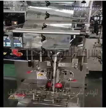 ماكينة من الاستانلس المقاوم للصدأ لتعبئة وتغليف السيريلاك أو التوابل أو الأعشاب في أكياس ثلاثية اللحام أتوماتيكيا موديل 905 ماركة المهندس منسي