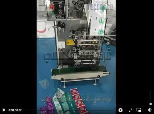 ماكينة تعبئة و تغليف العديد من أنواع المنتجات السائلة مثل بلسم الشعر ، جل مطهر لليدين ، كلوركس جل ، شاور جل بأكياس أتوماتيك موديل 505 ماركة المهندس منسي